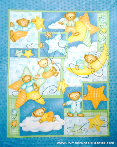 Milky Way Bears Quilt Panel Flannel <font color=Red> SALE